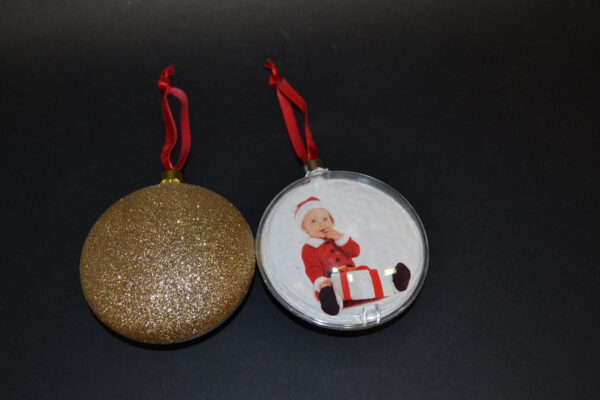 PALLINA NATALE ORO E ARGENTO - immagine 2