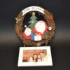 DECORAZIONE LEGNO BABBO CON GHIRLANDA - immagine 2