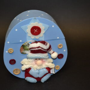 SCATOLA BABBO NATALE AZZURRO
