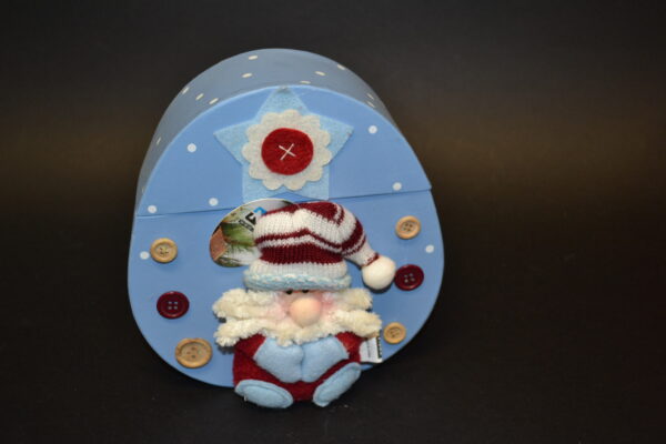 SCATOLA BABBO NATALE AZZURRO