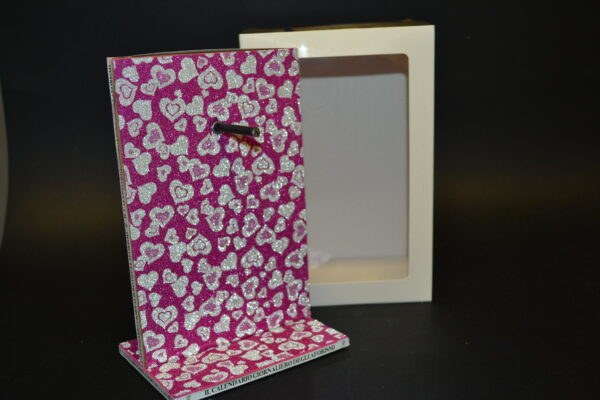 SUPPORTO CALENDARIO GLITTER CUORI - immagine 3
