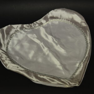 CUSCINO RASO CUORE ARGENTO