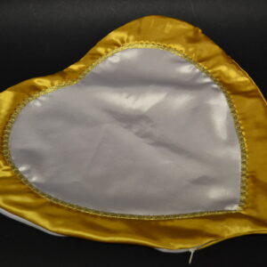 CUSCINO RASO CUORE ORO