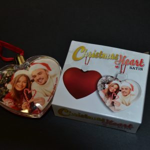 PALLINA NATALE SATIN ROSSA CUORE