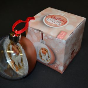 PALLINA NATALE SATIN ROSA TONDA