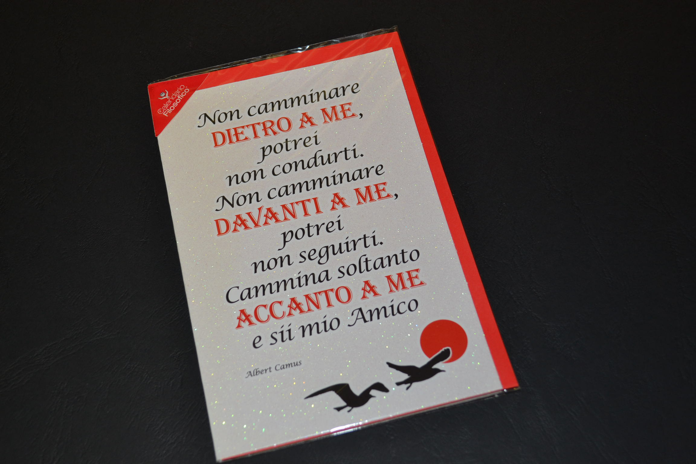 BIGLIETTO AUGURI FILOSOFICO Amico mio